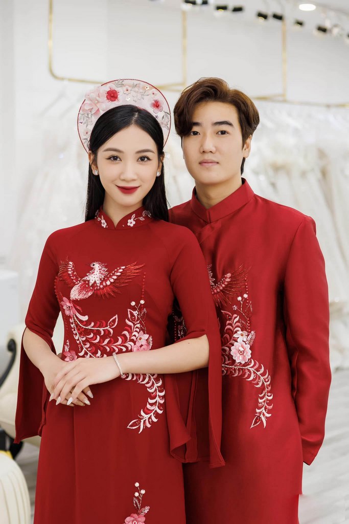 ao dai cuoi truyen thong xua