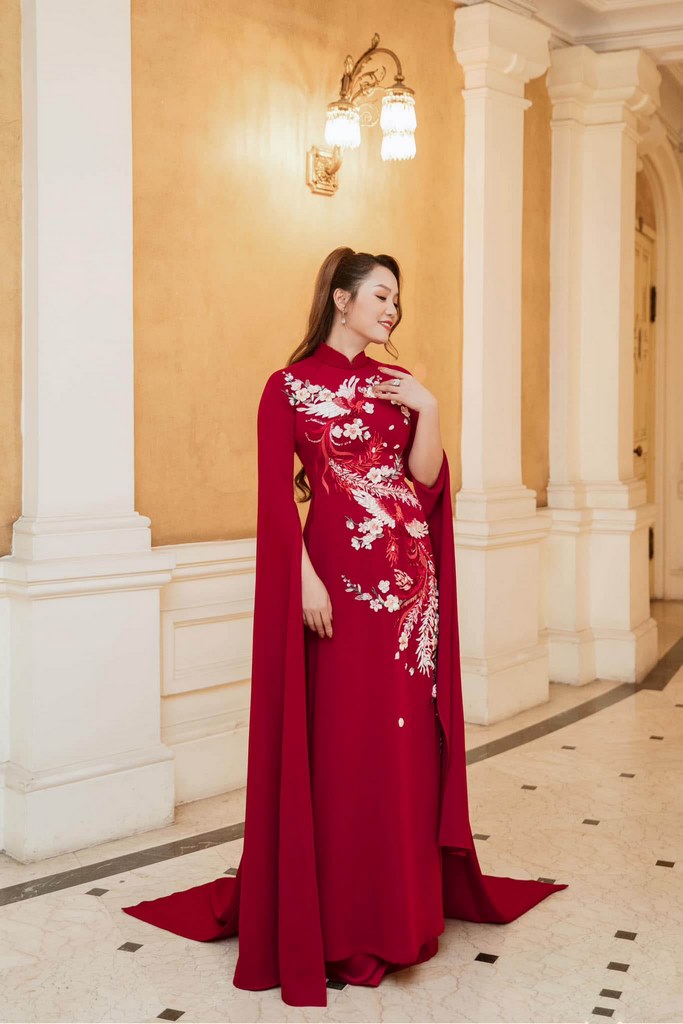 ao dai cuoi truyen thong xua