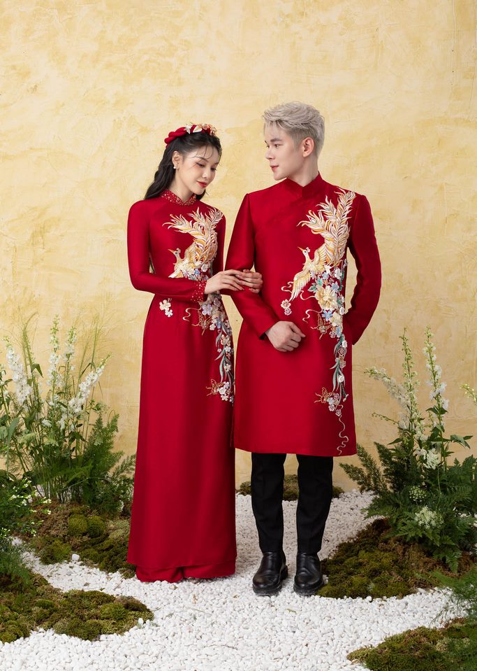 ao dai cuoi truyen thong xua