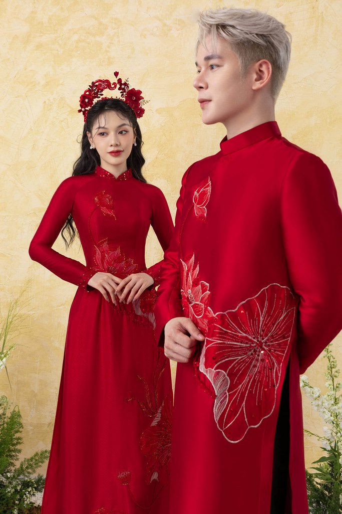 vai may ao dai cuoi