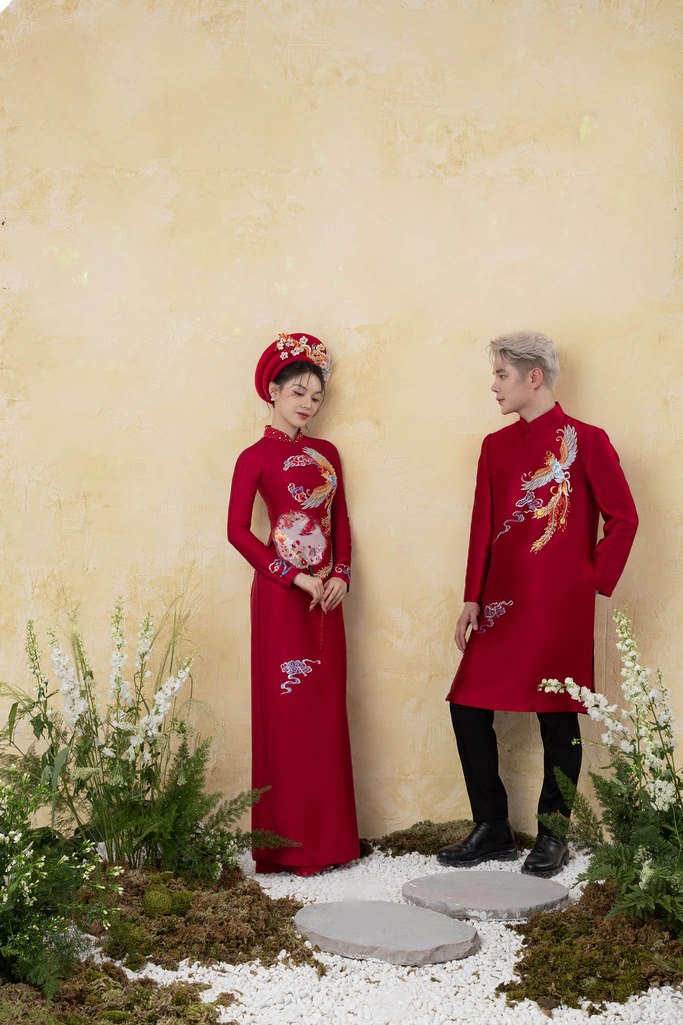 vai may ao dai cuoi