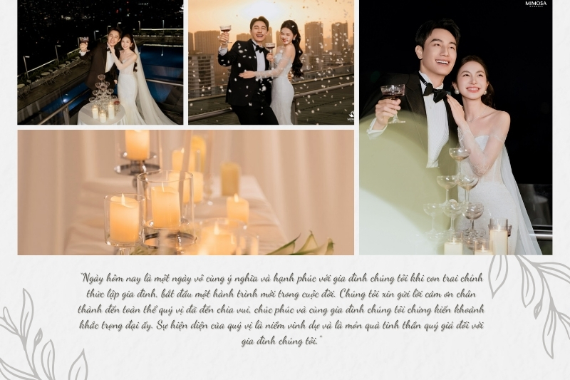 lời cảm ơn sau đám cưới