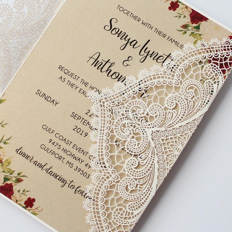 thiệp cưới vintage