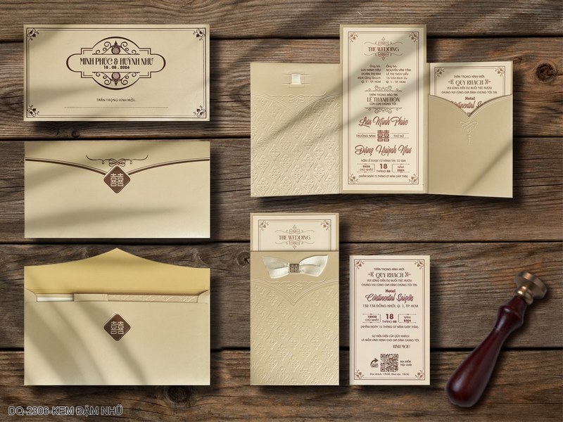 thiệp cưới vintage