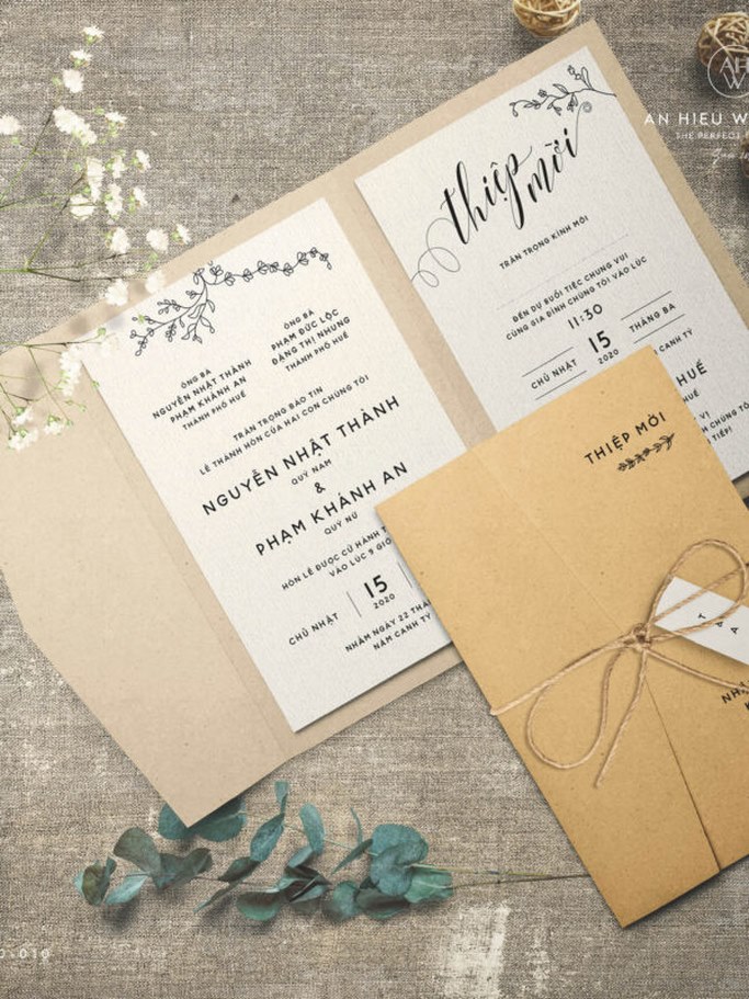 thiệp cưới vintage