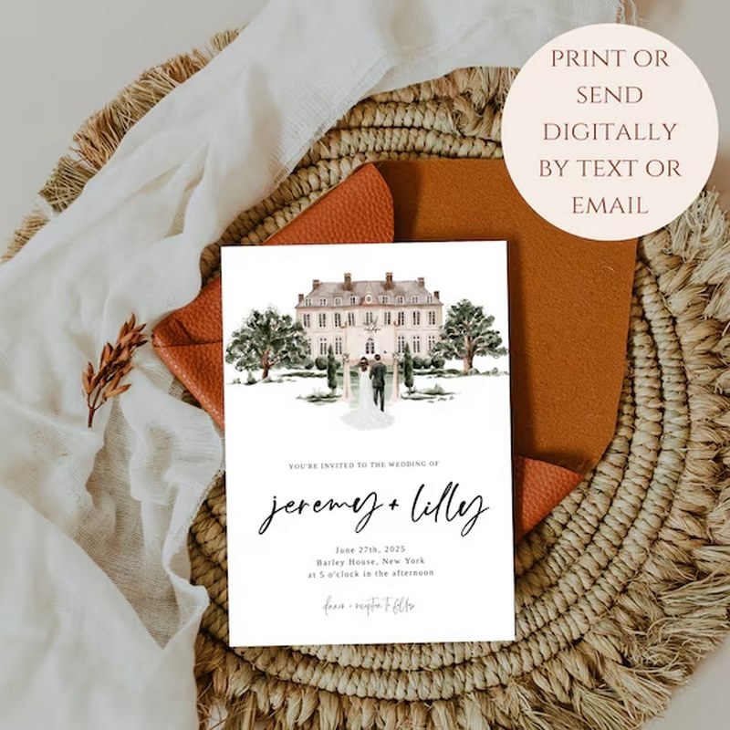 thiệp cưới vintage