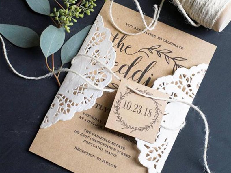 thiệp cưới vintage